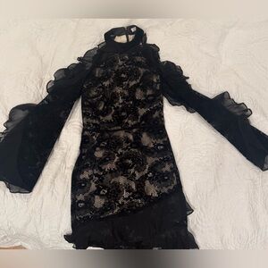 Elegant Black Lace Dress
